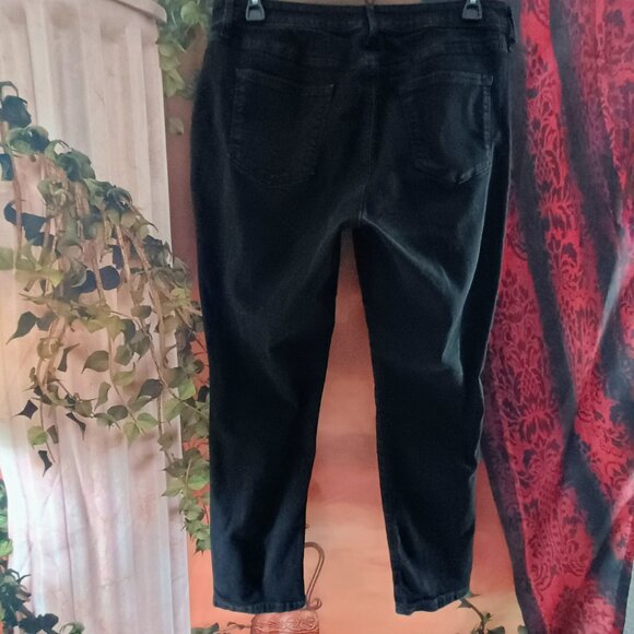 EUC: Sonoma Sze 18 Black Mid-Rise Curvy Straight Leg Jeans - Picture 2 of 5